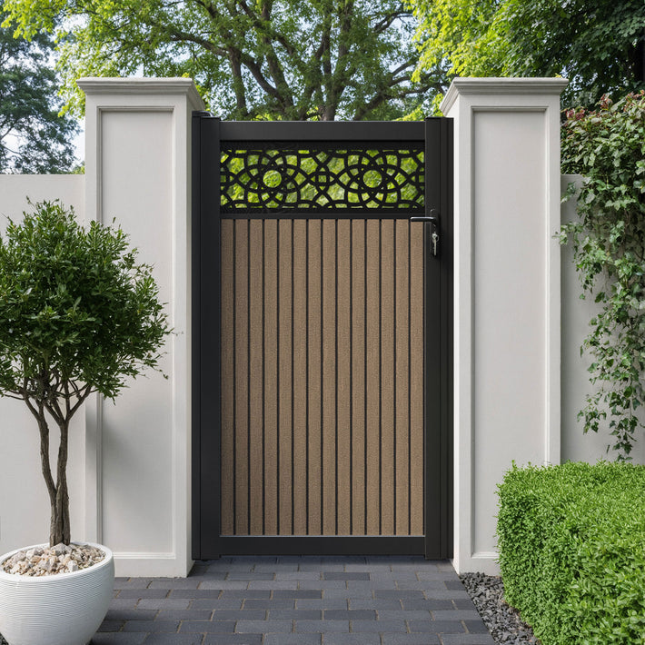 Virtis Ambar Pedestrian Gate - Teak