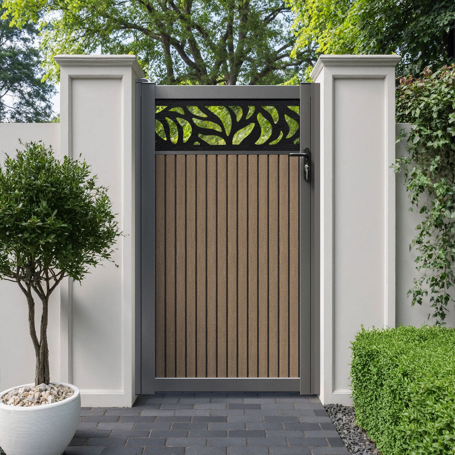 Virtis Plume Pedestrian Gate - Teak
