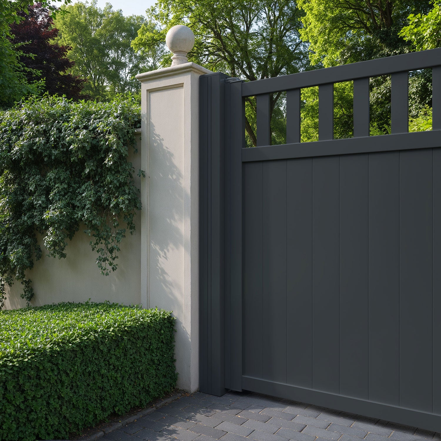 Linea Aluminium Straight Top Driveway Gate