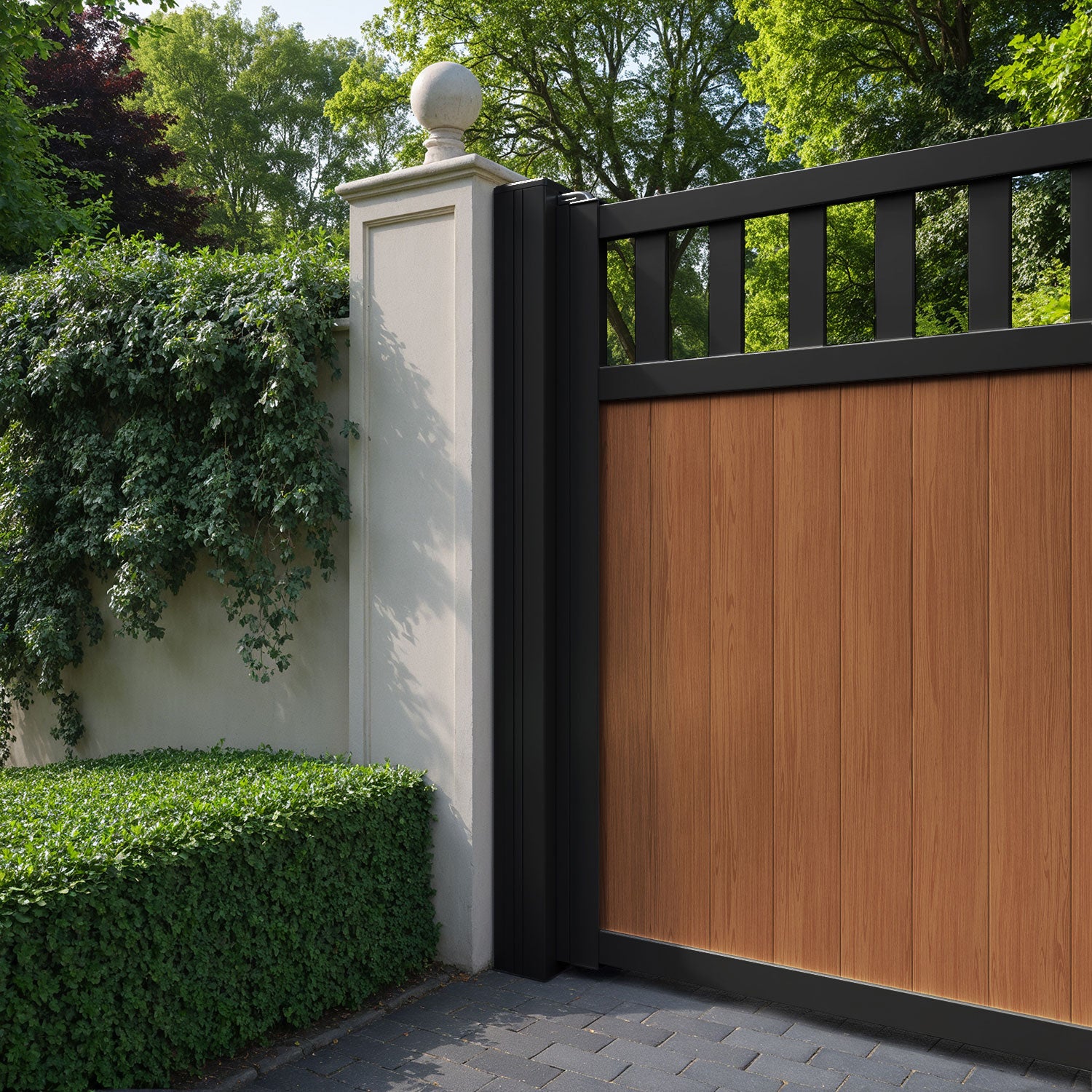 Domus Aluminium Sliding Straight Top Driveway Gate