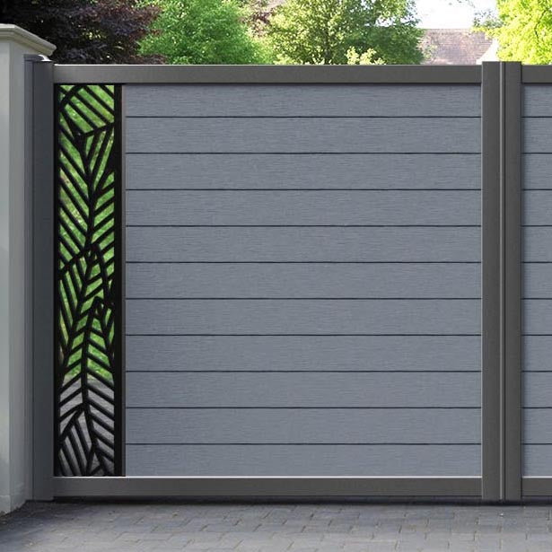 Fusion Habitat Straight Top Driveway Gate - Anthracite - End Screen
