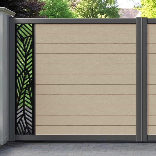 Fusion Habitat Straight Top Driveway Gate - Light Oak - End Screen