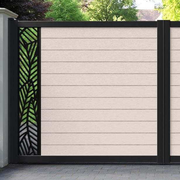 Fusion Habitat Straight Top Driveway Gate - Mid Stone - End Screen