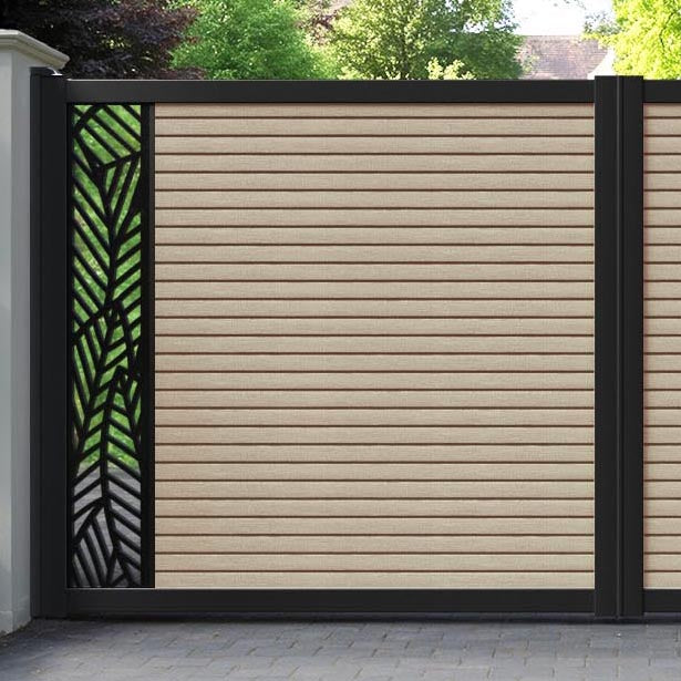 Hudson Habitat Straight Top Driveway Gate - Light Oak- End Screen