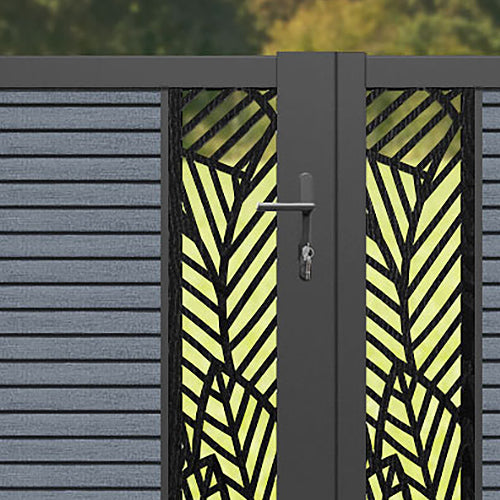 Hudson Habitat Straight Top Driveway Gate - Anthracite - Middle Screen