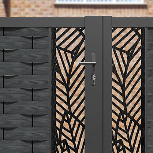 Ripple Habitat Straight Top Driveway Gate - Dark Grey - Middle & End Screen