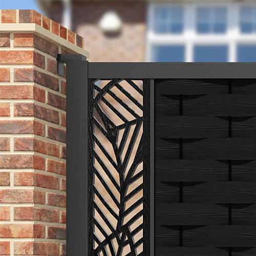 Ripple Habitat Straight Top Driveway Gate - Black - End Screen