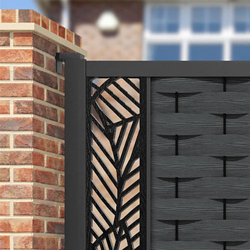 Ripple Habitat Straight Top Driveway Gate - Dark Grey - End Screen