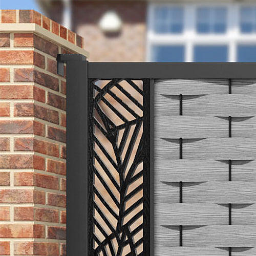 Ripple Habitat Straight Top Driveway Gate - Light Grey - End Screen