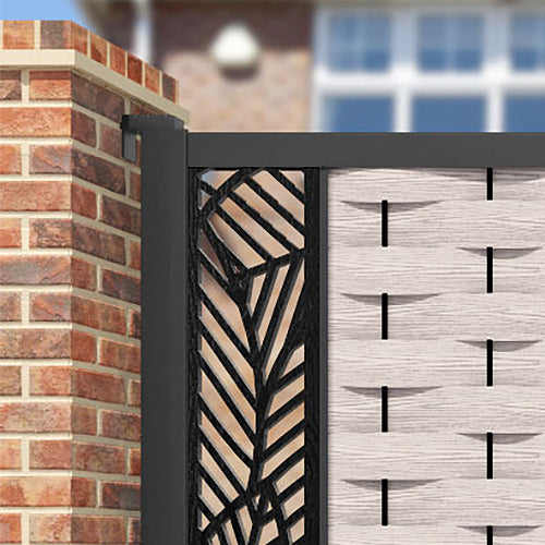 Ripple Habitat Straight Top Driveway Gate - Mid Stone - End Screen