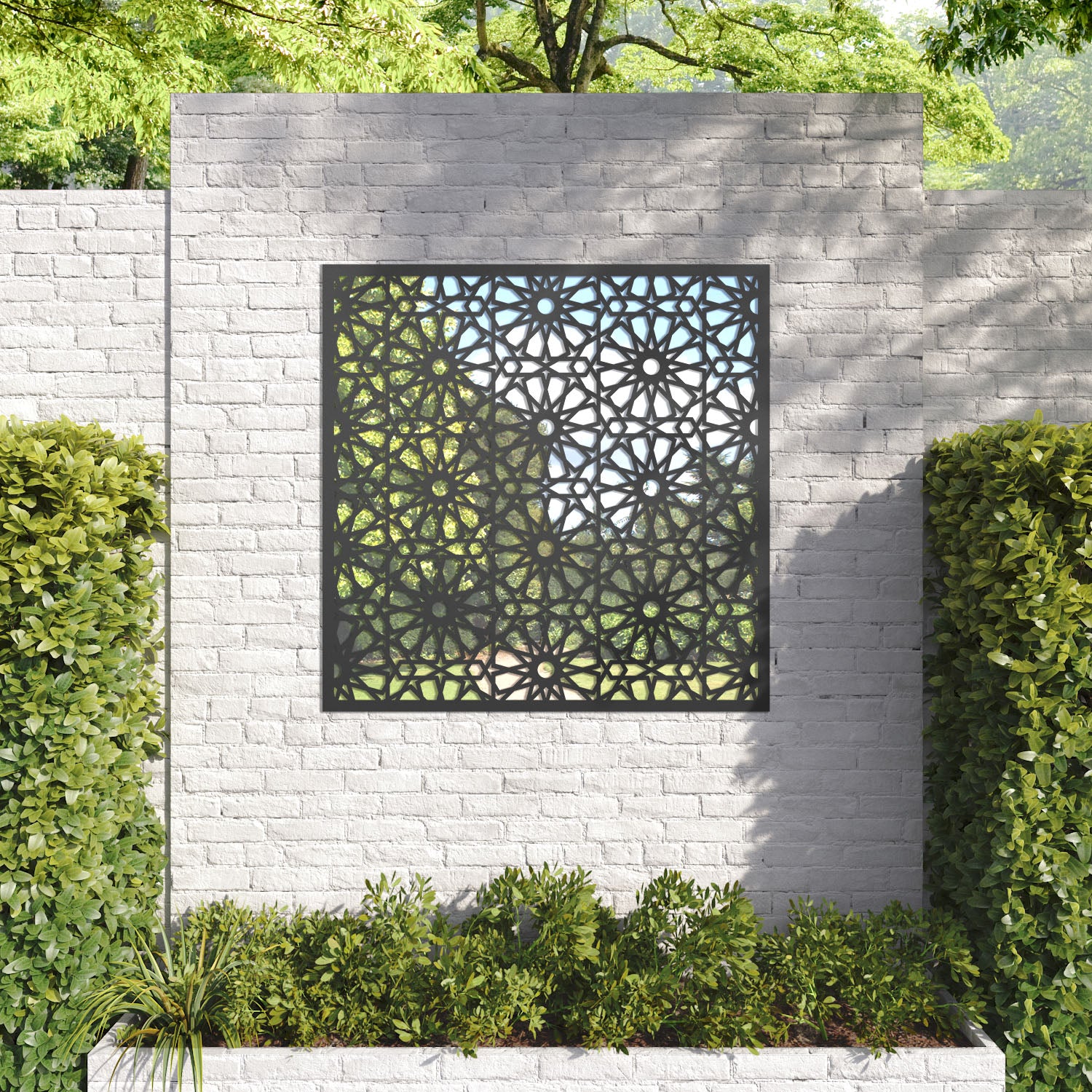 Hambra outdoor decorative mirrored panel