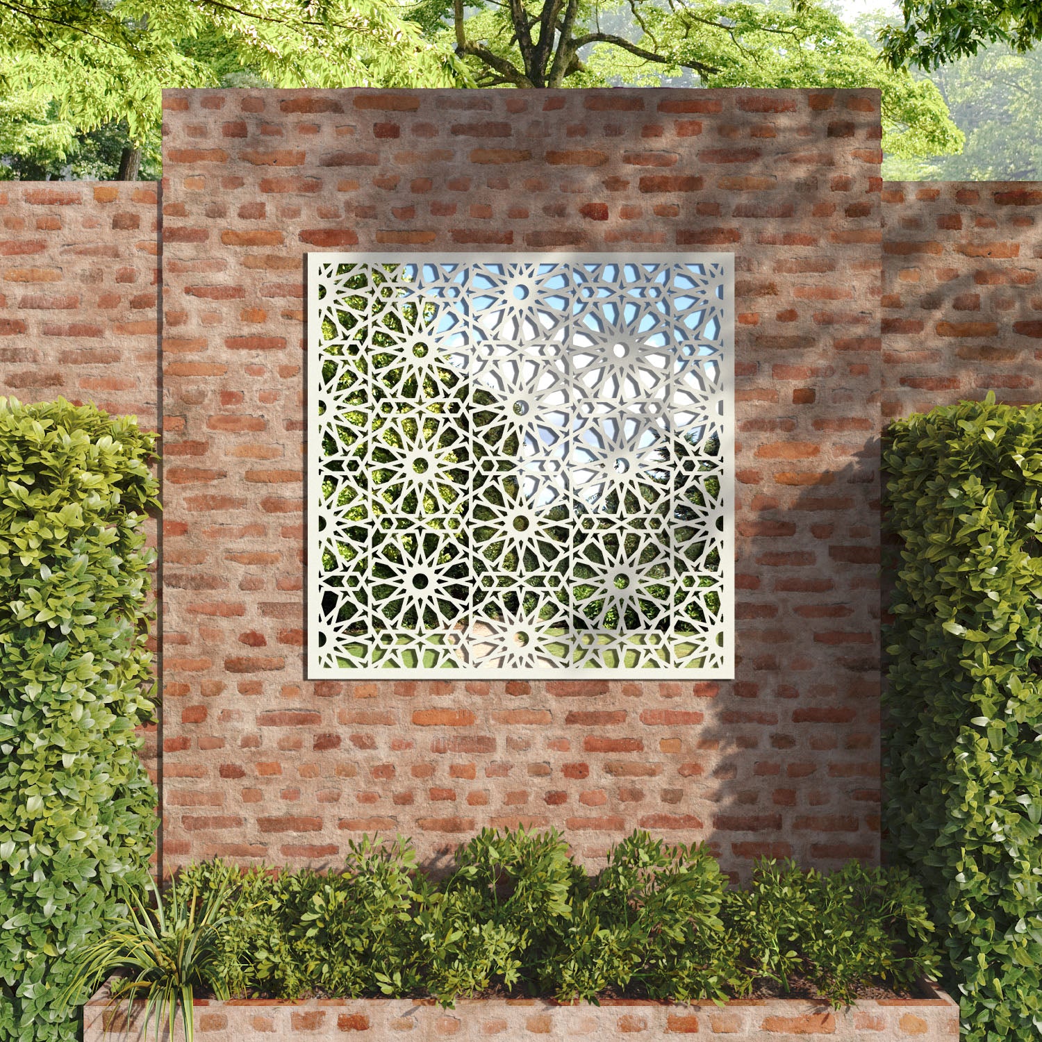 Hambra outdoor decorative mirrored panel