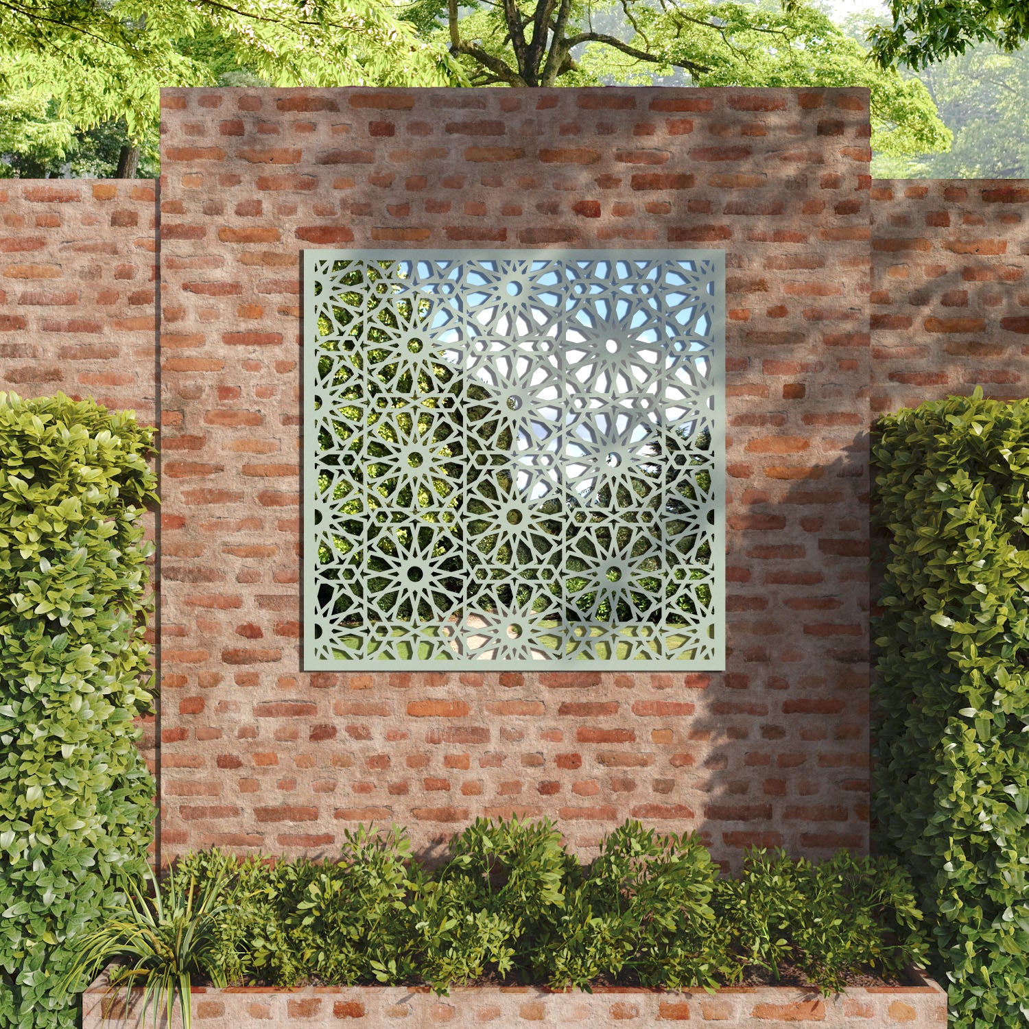 Hambra outdoor decorative mirrored panel