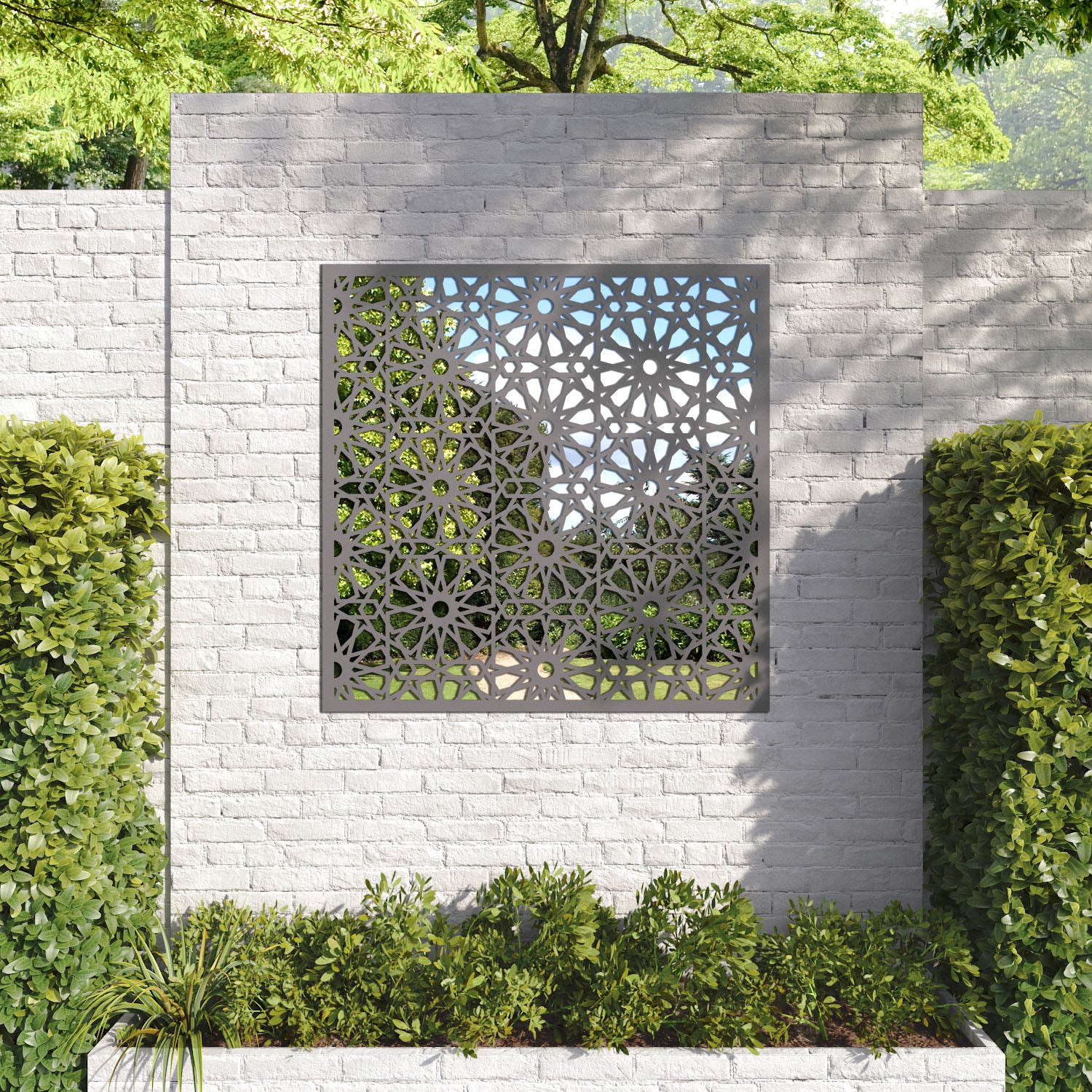 Hambra outdoor decorative mirrored panel
