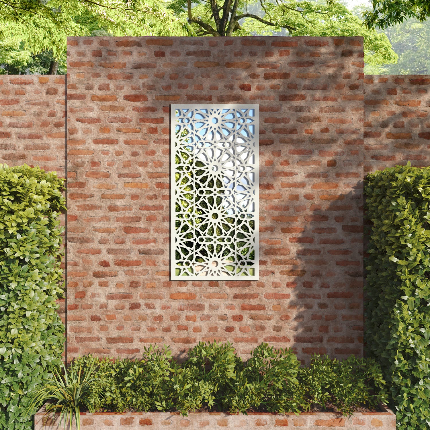 Hambra outdoor decorative mirrored panel