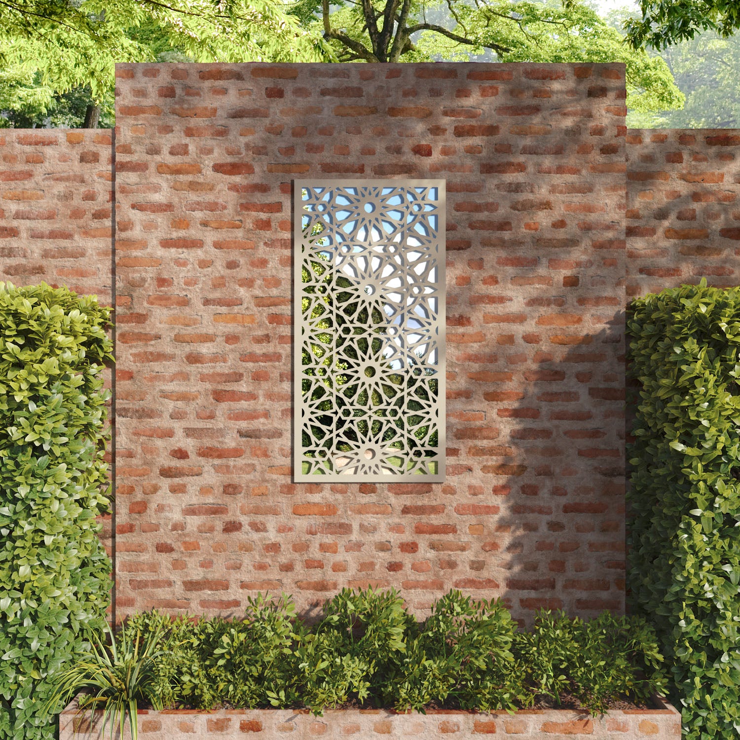 Hambra outdoor decorative mirrored panel