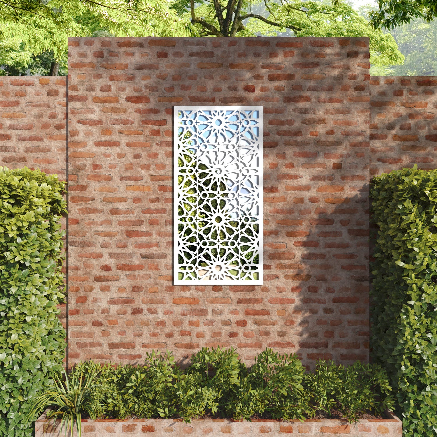 Hambra outdoor decorative mirrored panel