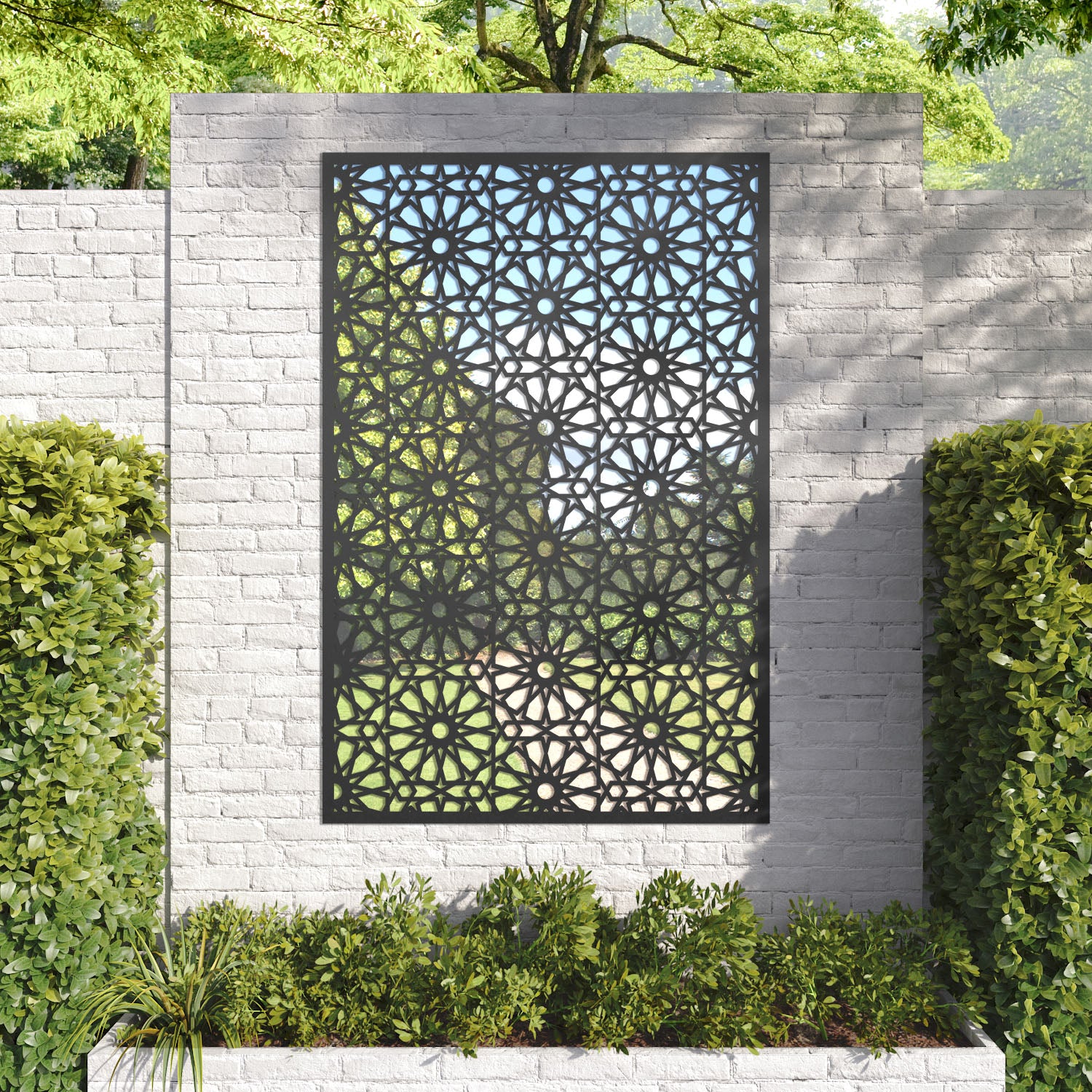 Hambra outdoor decorative mirrored panel