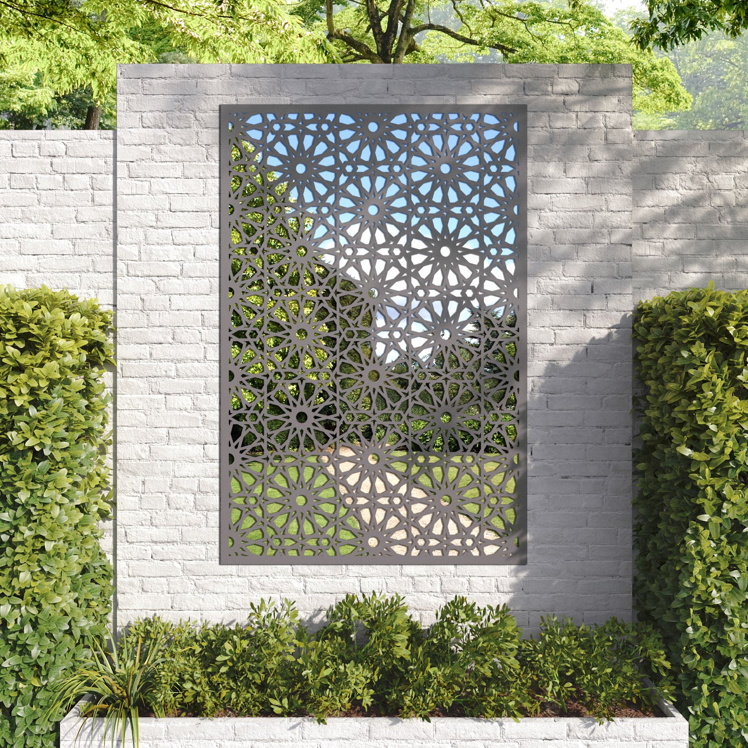 Hambra outdoor decorative mirrored panel