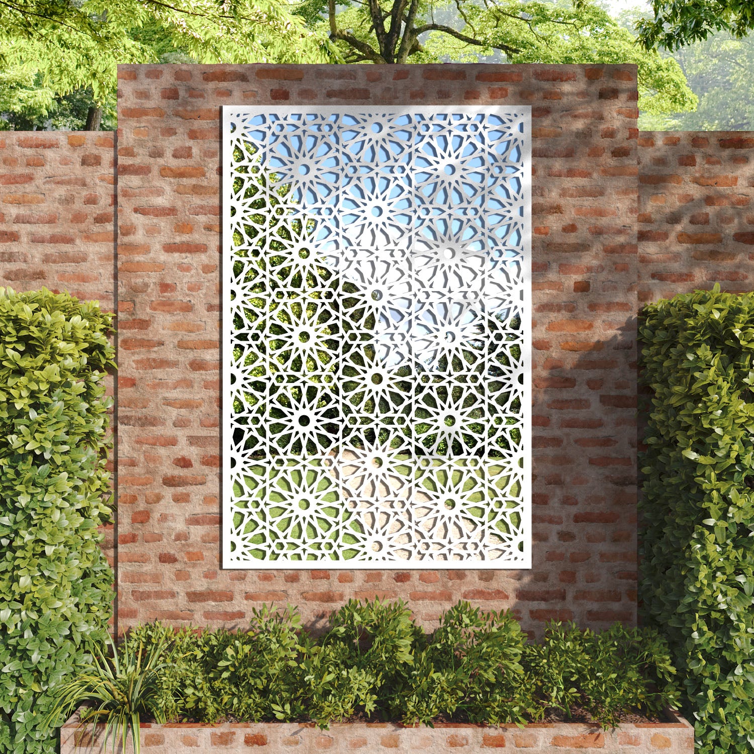 Hambra outdoor decorative mirrored panel