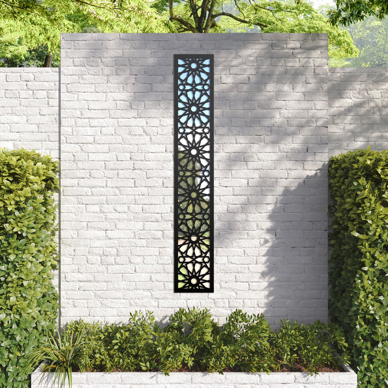 Hambra outdoor decorative mirrored panel