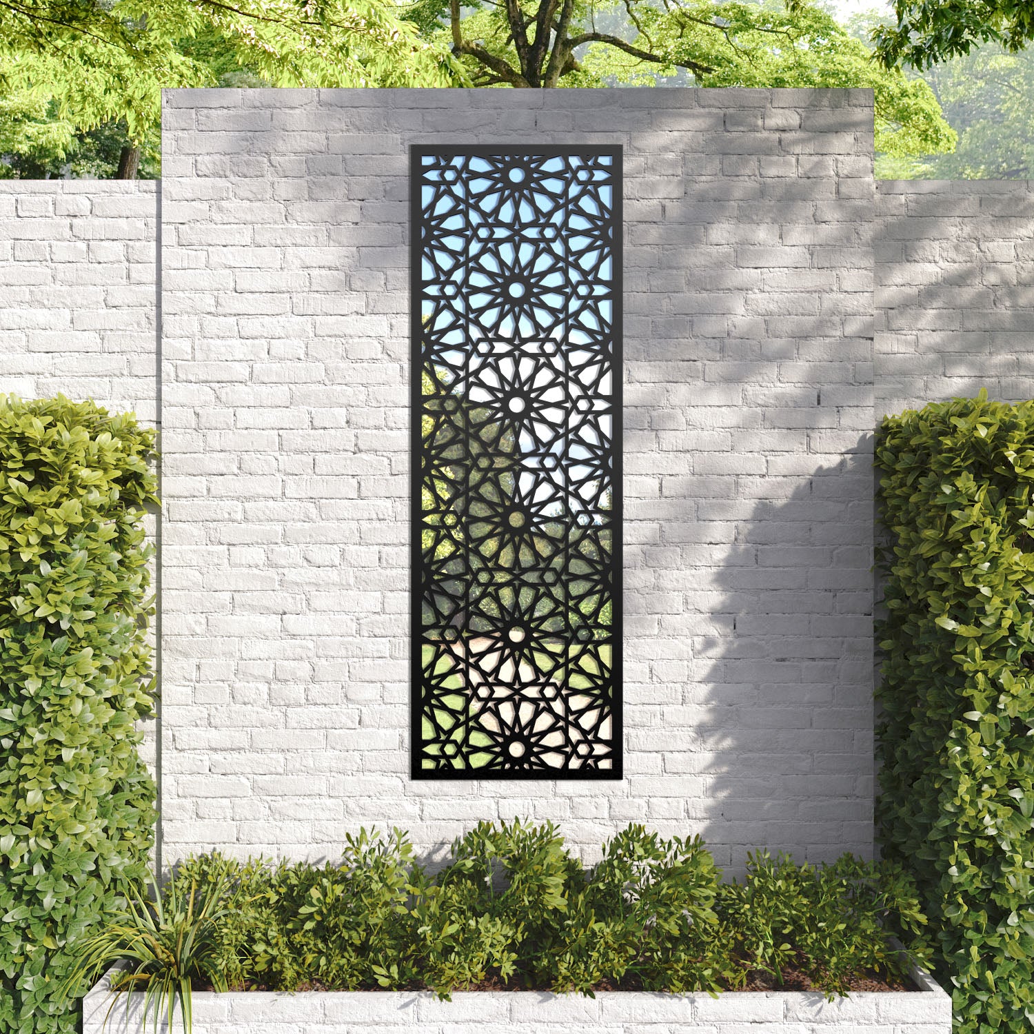 Hambra outdoor decorative mirrored panel
