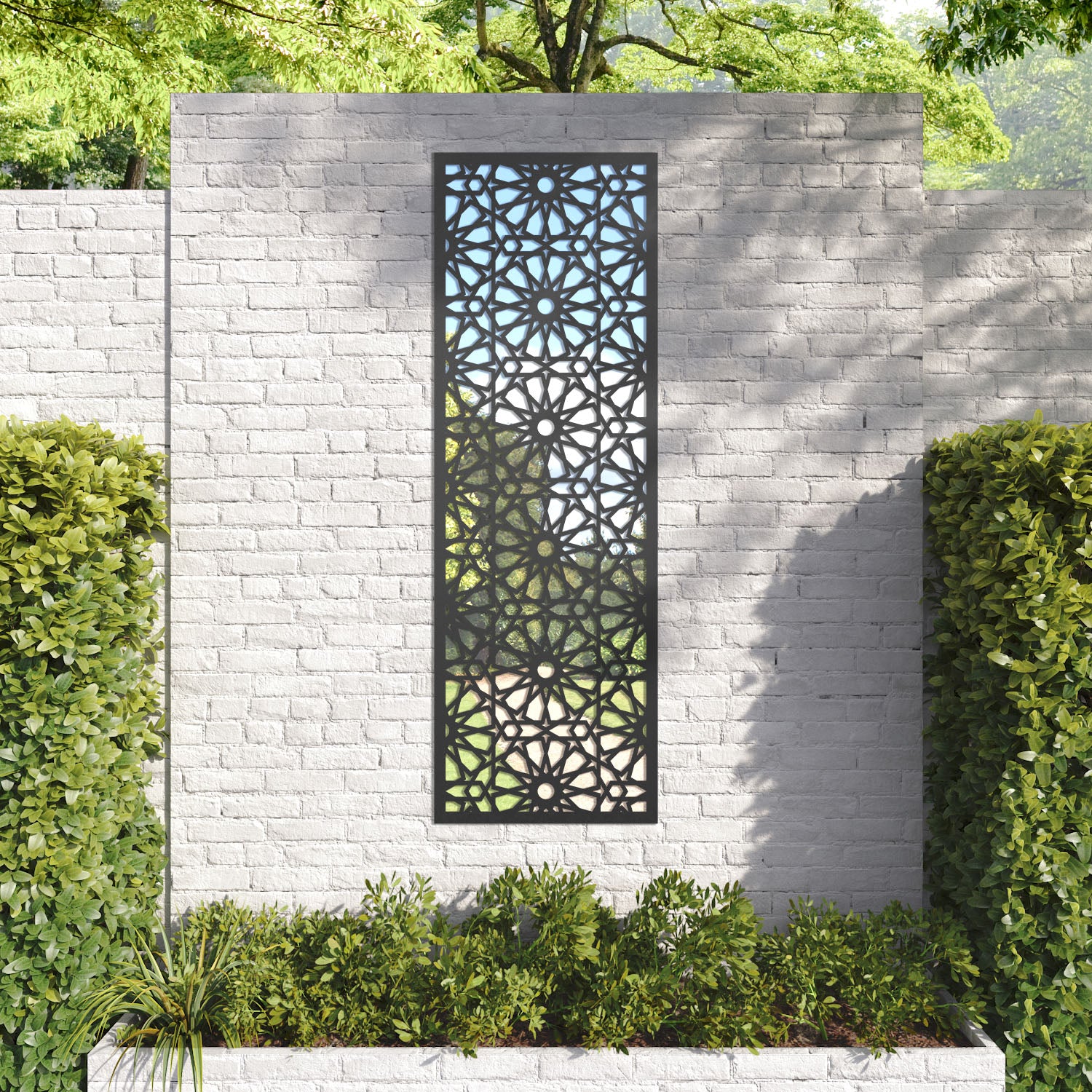 Hambra outdoor decorative mirrored panel