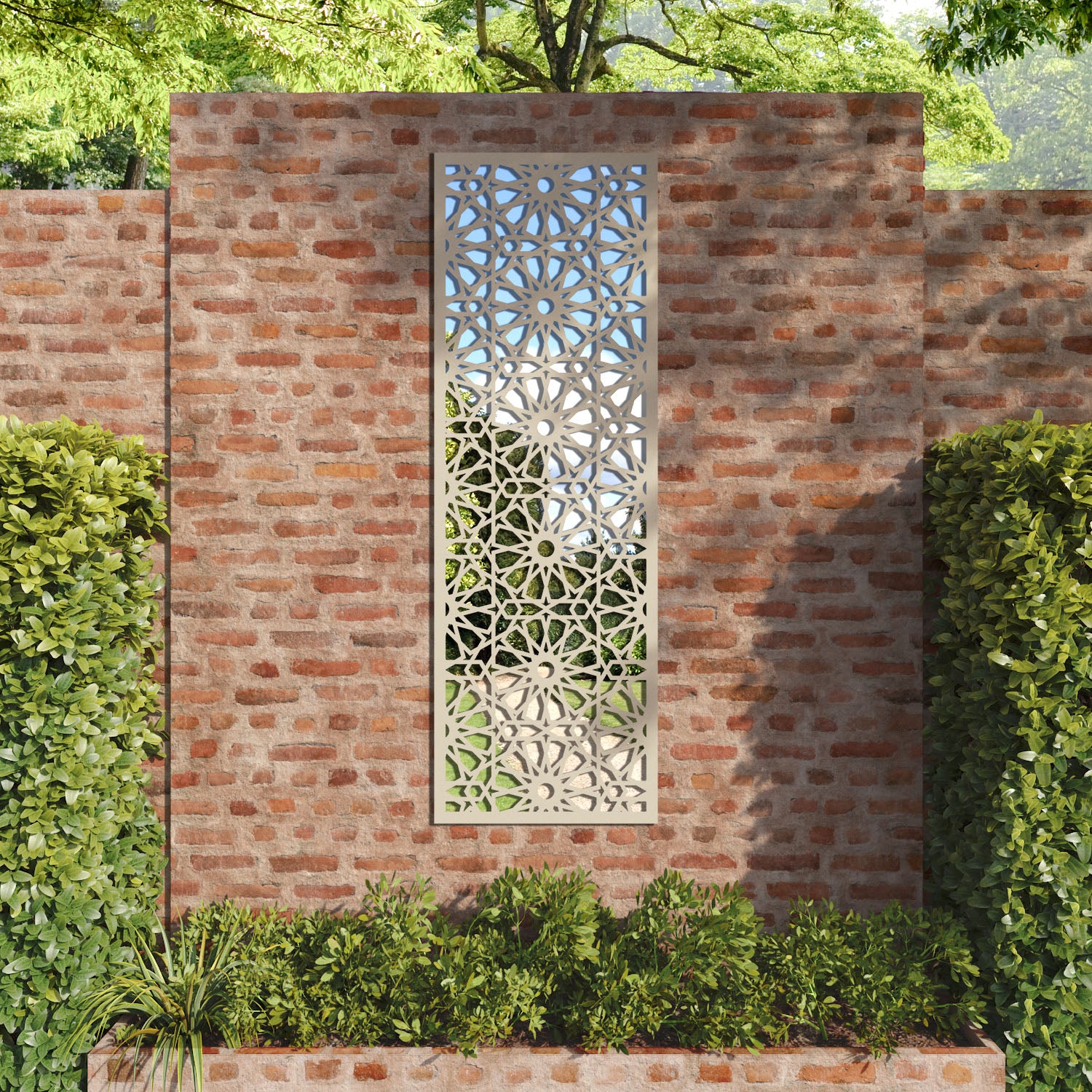 Hambra outdoor decorative mirrored panel