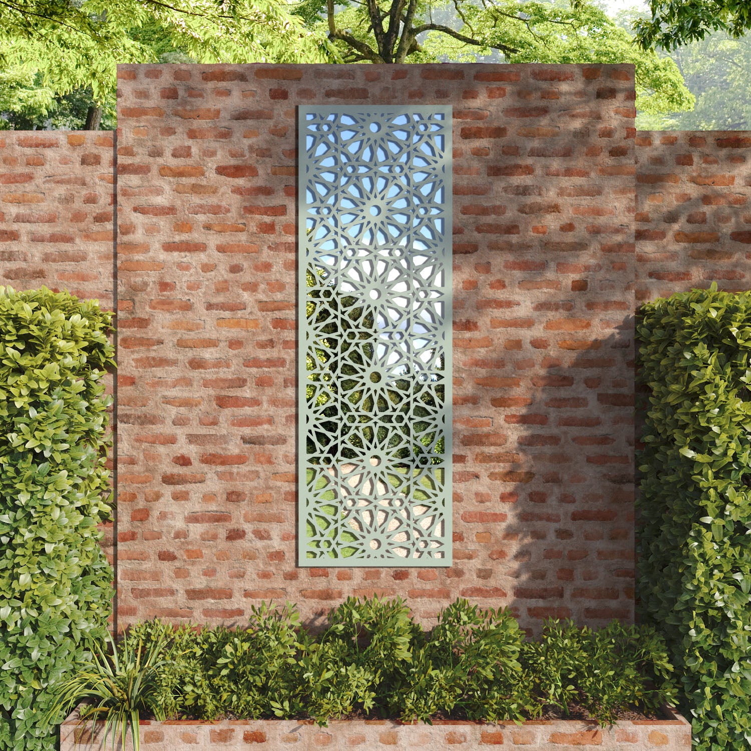 Hambra outdoor decorative mirrored panel