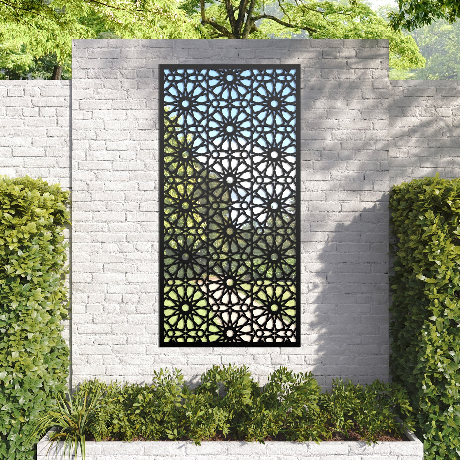 Hambra outdoor decorative mirrored panel