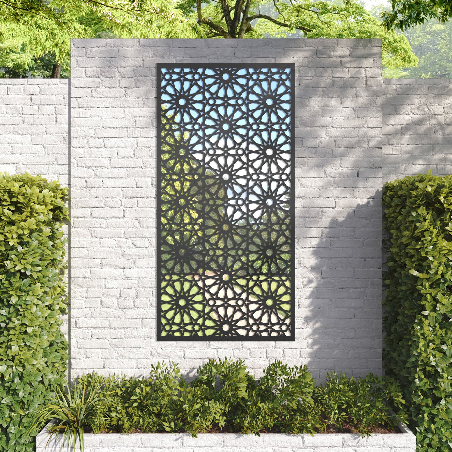 Hambra outdoor decorative mirrored panel