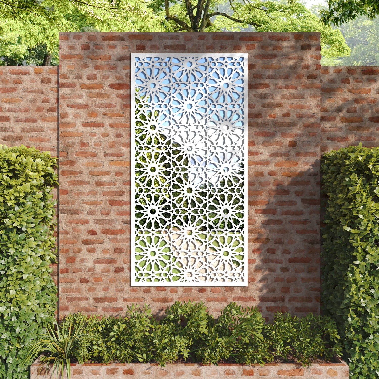 Hambra outdoor decorative mirrored panel