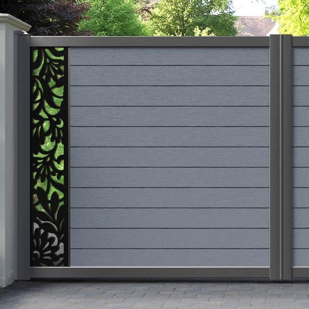 Fusion Heritage Straight Top Driveway Gate - Anthracite - End Screen