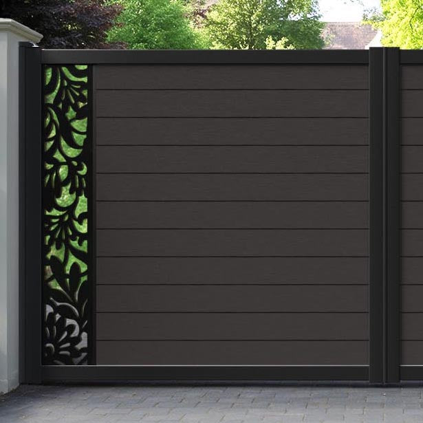 Fusion Heritage Straight Top Driveway Gate - Dark Oak - End Screen