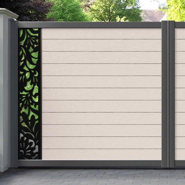 Fusion Heritage Straight Top Driveway Gate - Mid Stone - End Screen