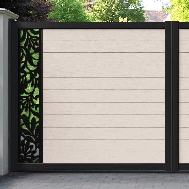 Fusion Heritage Straight Top Driveway Gate - Mid Stone - End Screen