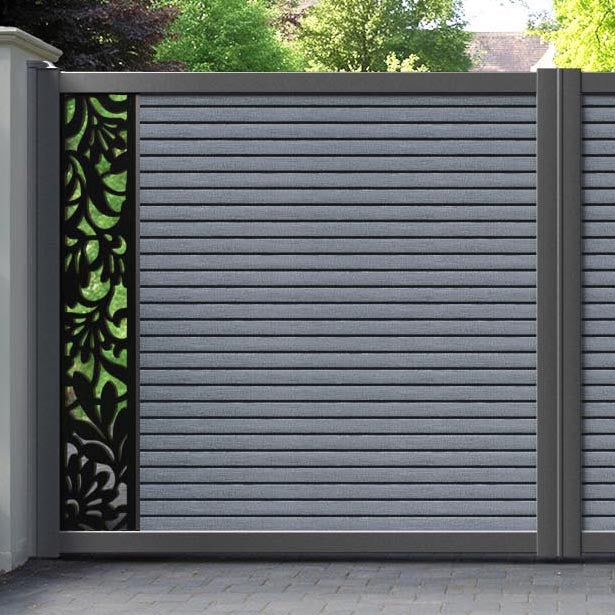 Hudson Heritage Straight Top Driveway Gate - Anthracite - End Screen