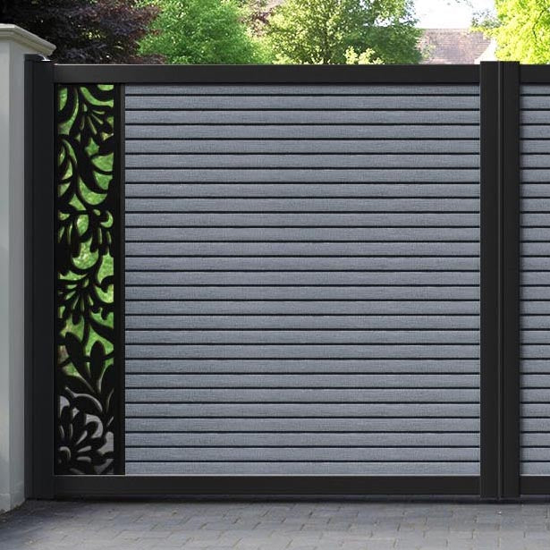 Hudson Heritage Straight Top Driveway Gate - Anthracite - End Screen