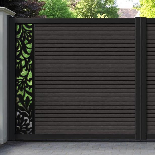 Hudson Heritage Straight Top Driveway Gate - Dark Oak - End Screen