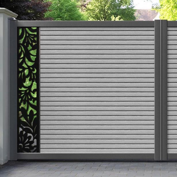 Hudson Heritage Straight Top Driveway Gate - Light Grey - End Screen