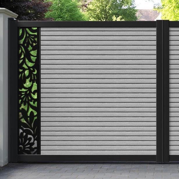 Hudson Heritage Straight Top Driveway Gate - Light Grey - End Screen