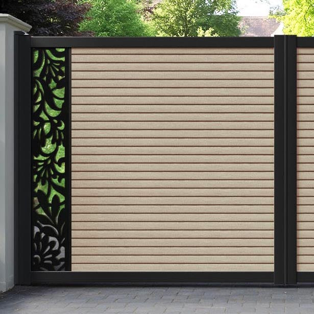 Hudson Heritage Straight Top Driveway Gate - Light Oak- End Screen