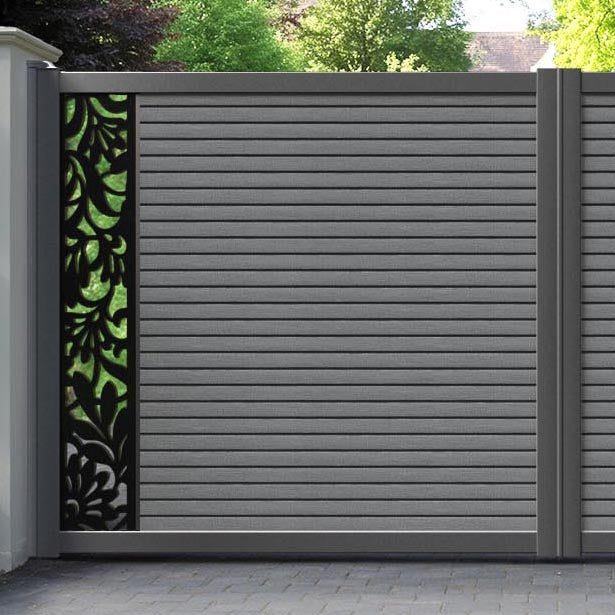 Hudson Heritage Straight Top Driveway Gate - Mid Grey - End Screen