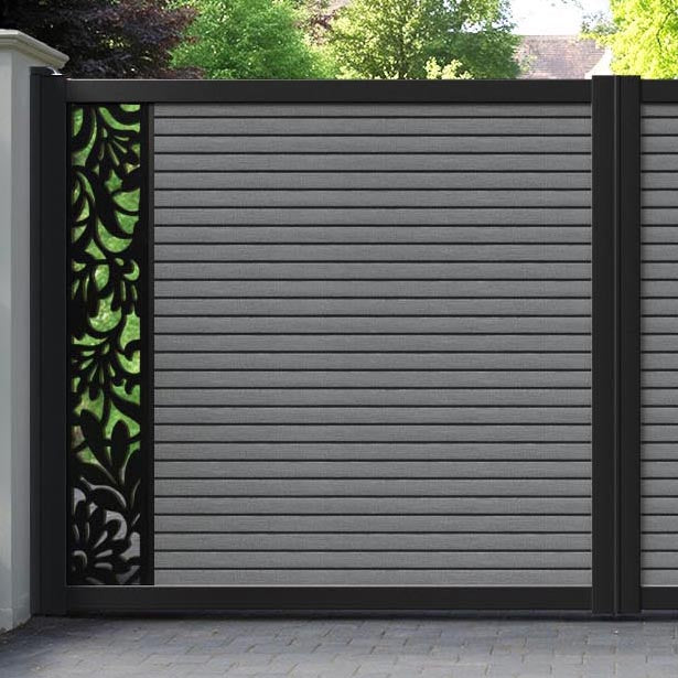 Hudson Heritage Straight Top Driveway Gate - Mid Grey - End Screen
