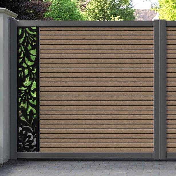 Hudson Heritage Straight Top Driveway Gate - Teak - End Screen