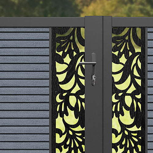 Hudson Heritage Straight Top Driveway Gate - Anthracite - Middle Screen