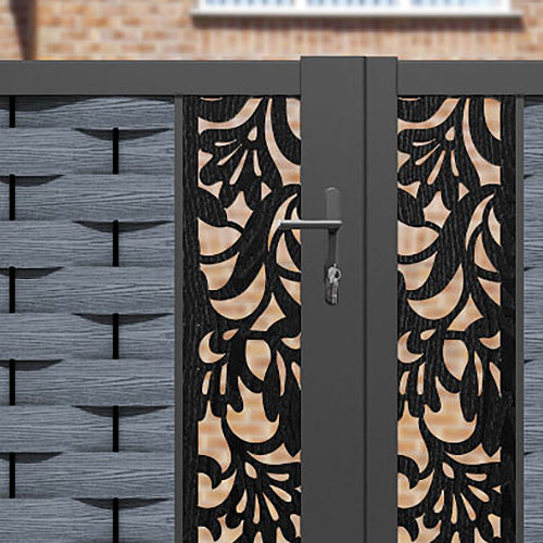 Ripple Heritage Straight Top Driveway Gate - Anthracite - Middle & End Screen