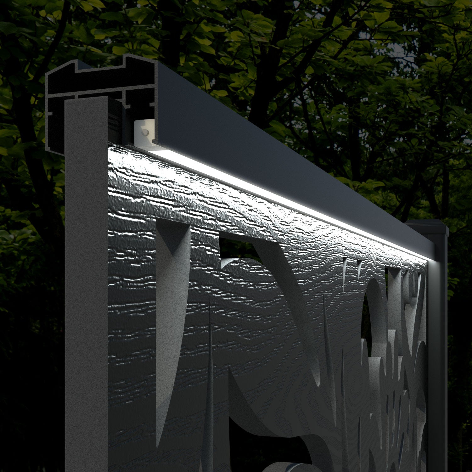 Classic Heritage Fence Panel - Mid Grey - with our composite posts