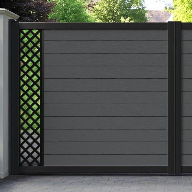 Fusion Hive Straight Top Driveway Gate - Dark Grey - End Screen