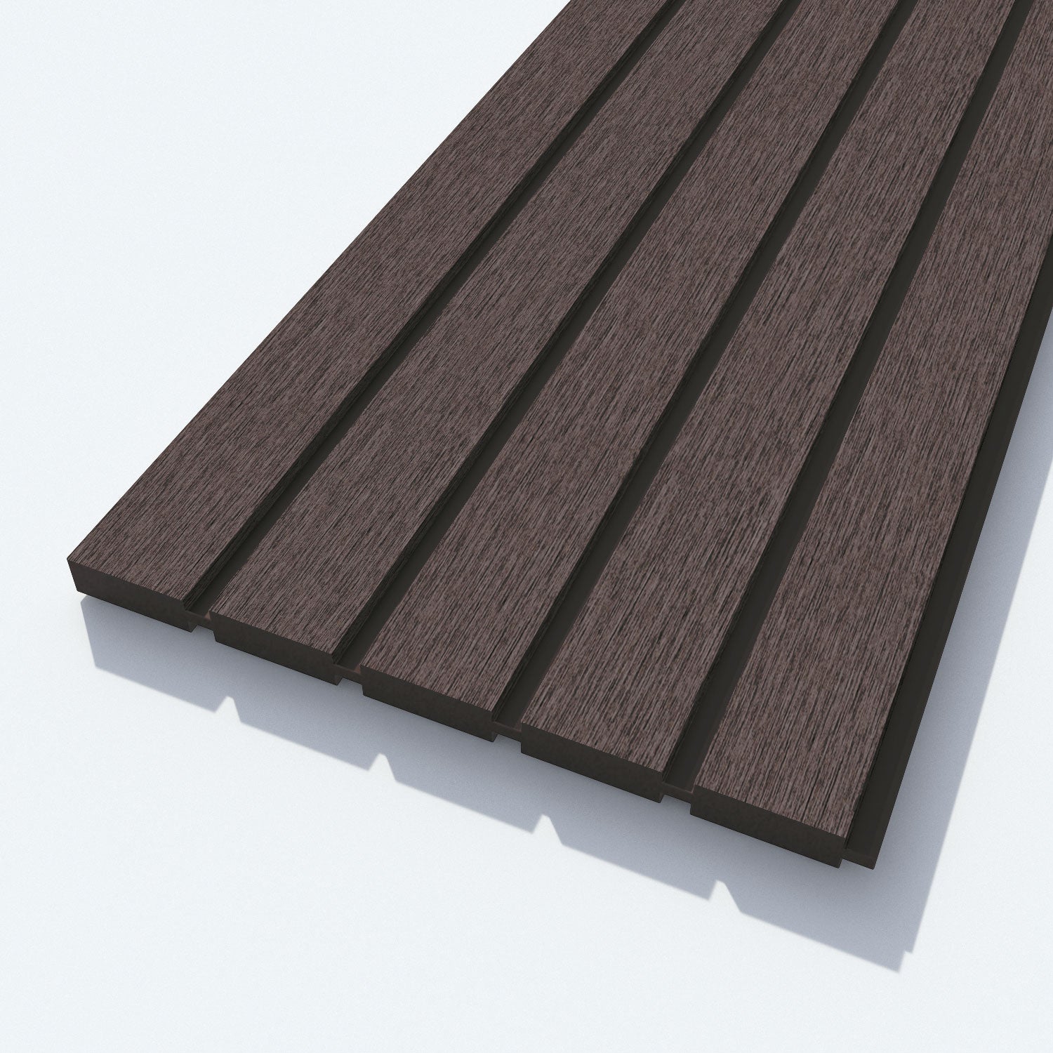 Virtis Aspen Curved Top Fence Panel - Mid Brown - with our aluminium posts
